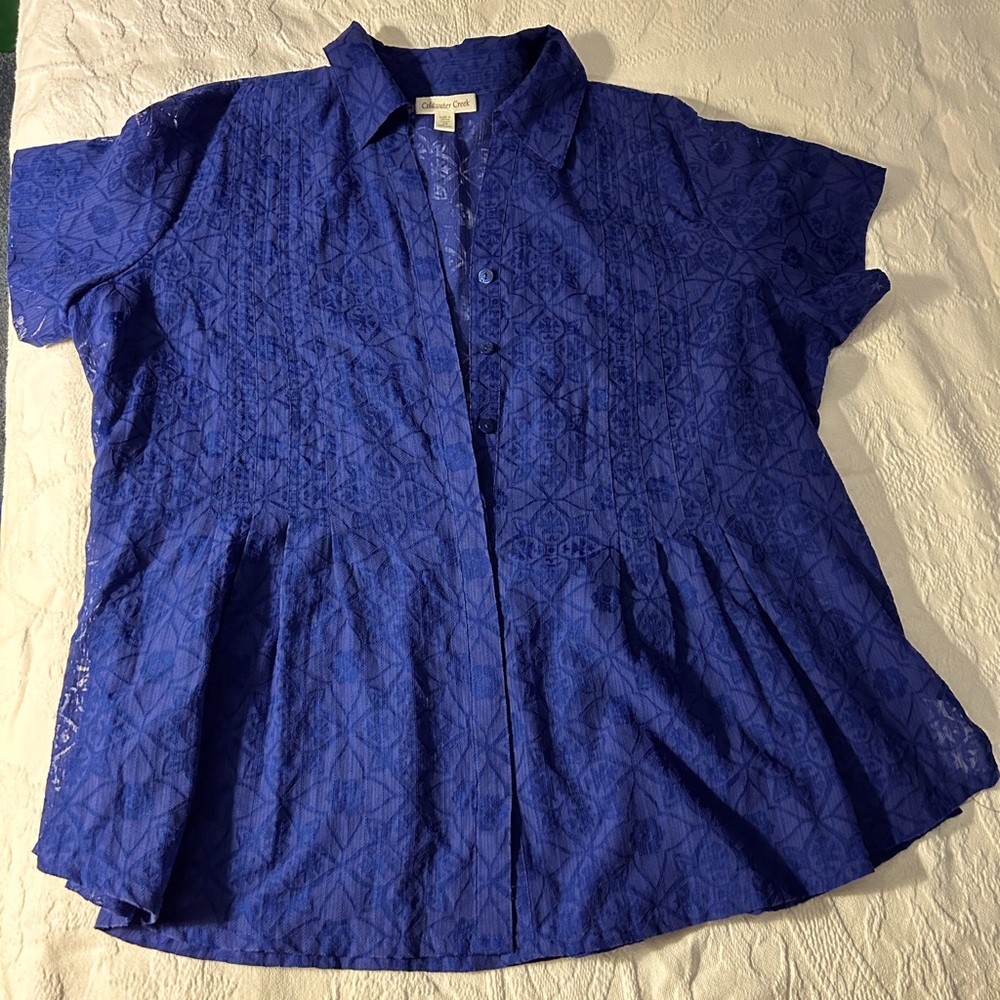 🌟🛍️ 2/$15 🛍️🌟Coldwater Creek Short Sleeve Top